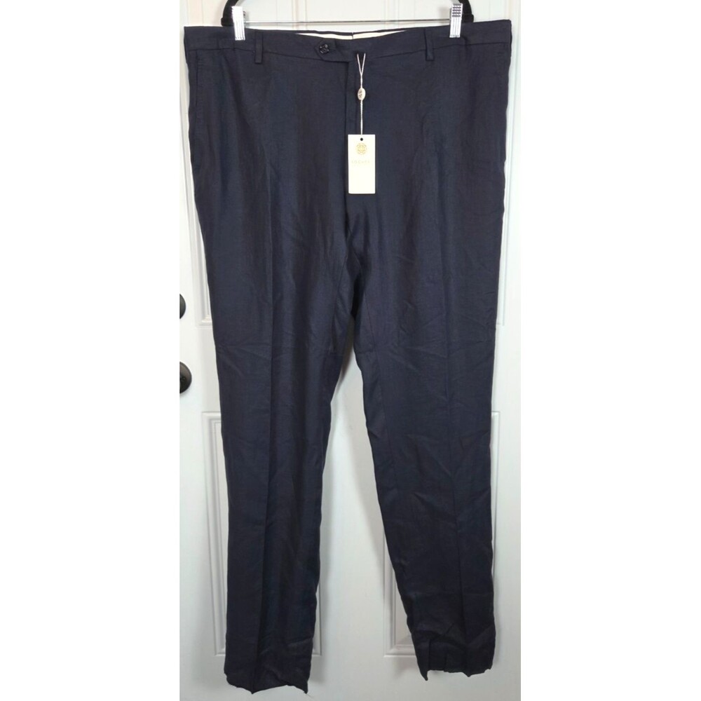 NWT Socapri Mens 100% Linen Dress Pants Size Euro 60